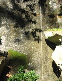 Rock face showing blast line